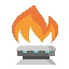 Logo de la web instaladoresdegas.net en la que apartece un fogón de una cocina de gas.